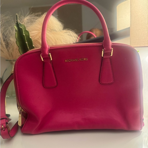 Michael Kors Pink Bag with Gold Hardware